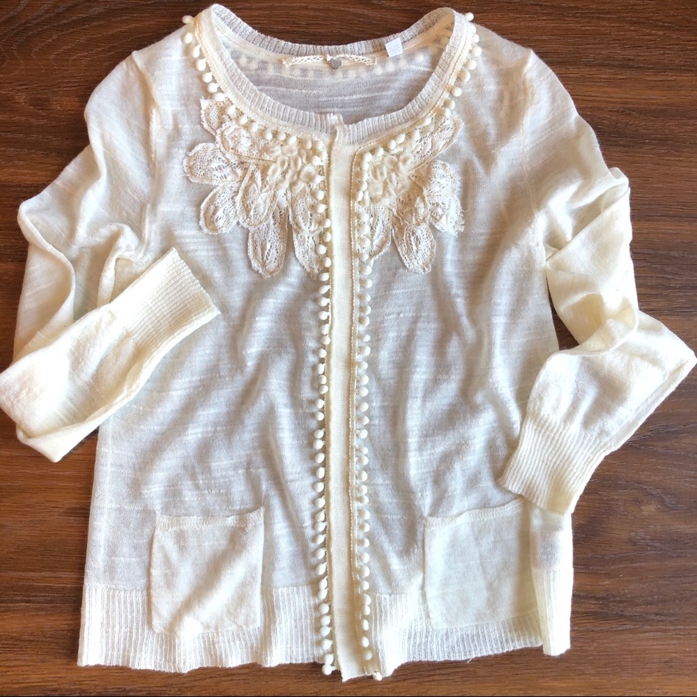 Anthropologie Knitted & Knotted Cardigan Size M